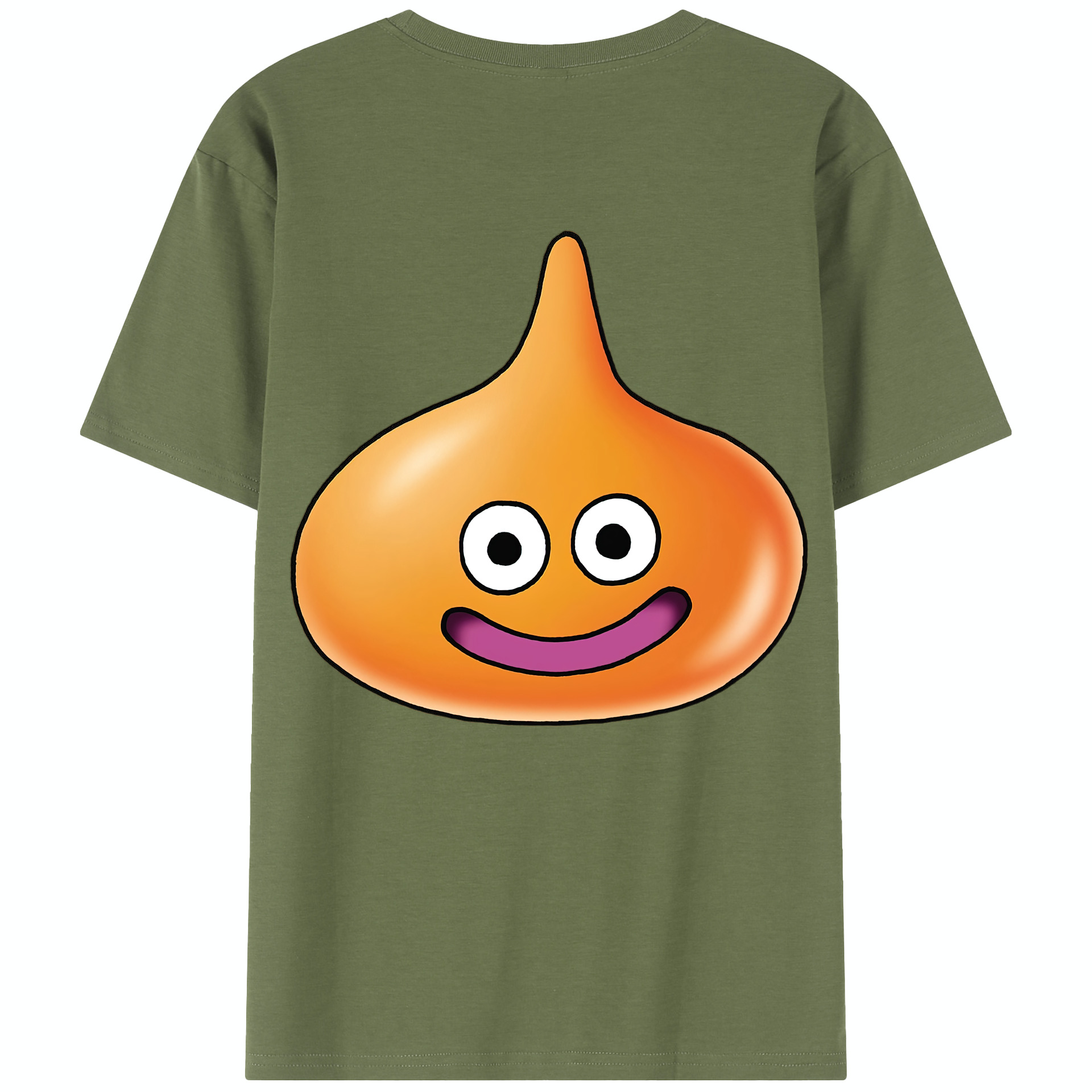 （画像用） ドラゴンクエスト Doragon Kuesuto Dragon Quest 綿100％半袖Tシャツ（背面プリント）